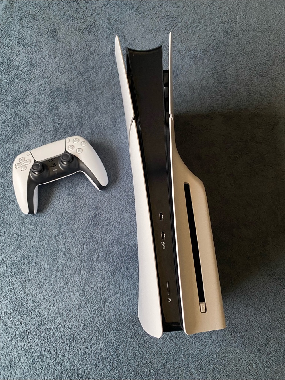 Sony PS5 Console with White and Black DualSense Controller